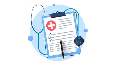 Illustration of a clipboard with paperwork on